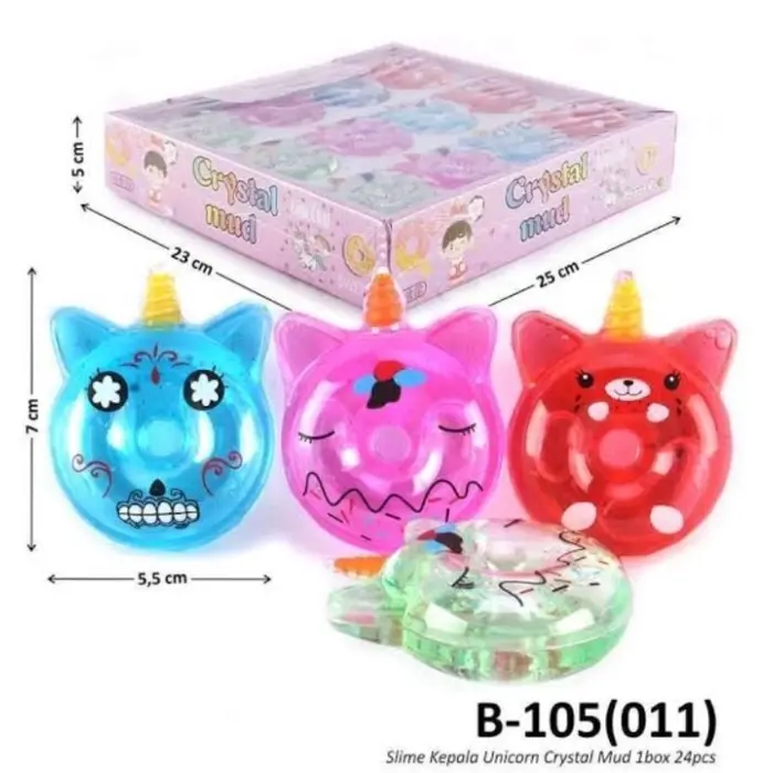 Promo Promo Mainan Anak Slime Jelly Donat Unicorn/Cristal Mud Unicorn