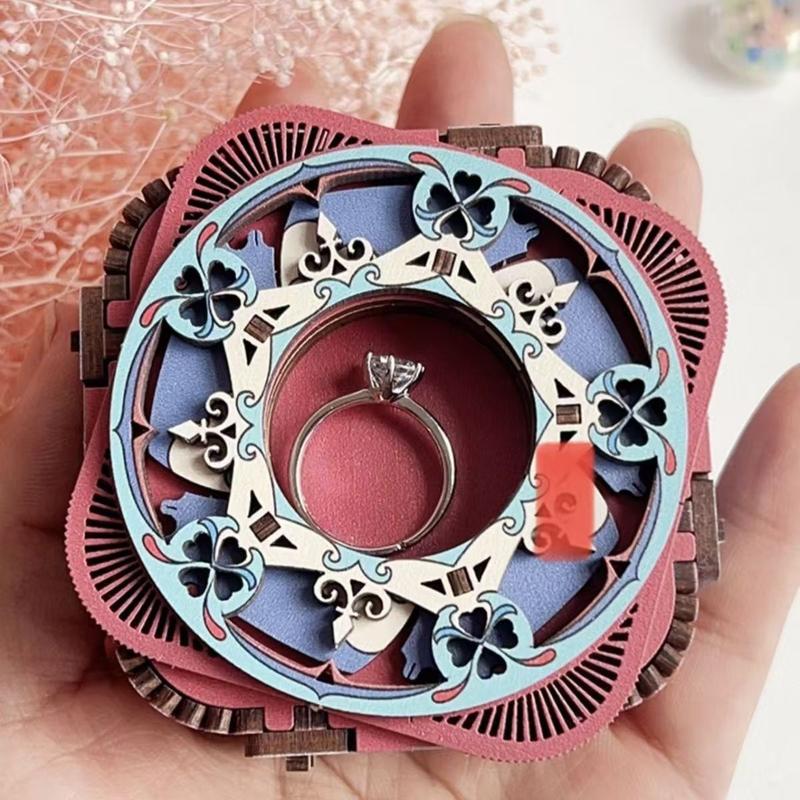 Hộp Nhạc Tự Làm, Hộp Nhạc Lắp Ráp Bằng Gỗ, Hộp Đựng Trang Sức Tám Tông Tự Làm, Làm Quà Tặng Sinh Viên, Thủ Công, Được Ủy Quyền Chính Thức 3