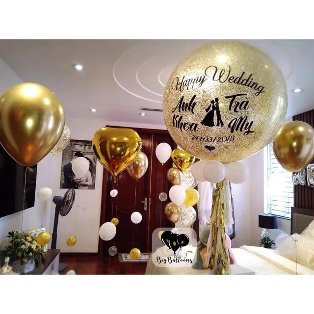 Bóng nhôm trái tim, ngôi sao size 10, 23, 45cm trang trí sinh nhật, tiệc cưới, phòng cưới 6