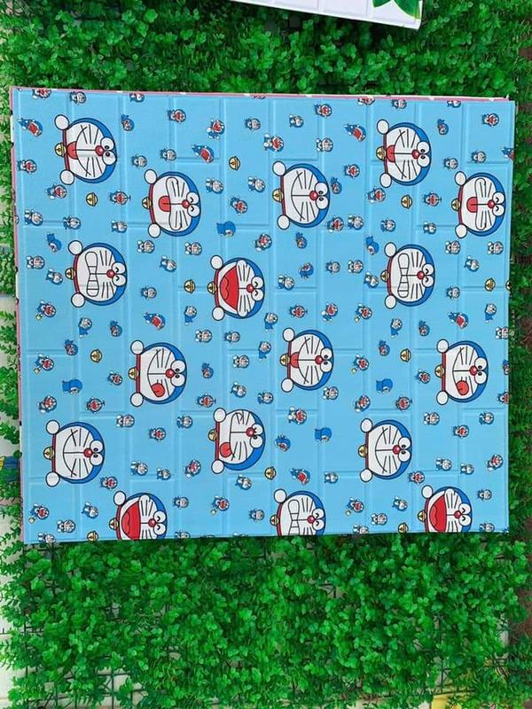 Xốp Dán Tường Hoạt Hình Vui Nhộn Siêu Đẹp. Kích Thước 70x77cm Có Keo Sẵn puffy sticker miếng dán phản quang cờ phòng vệ sinh ốc sên xanh 2