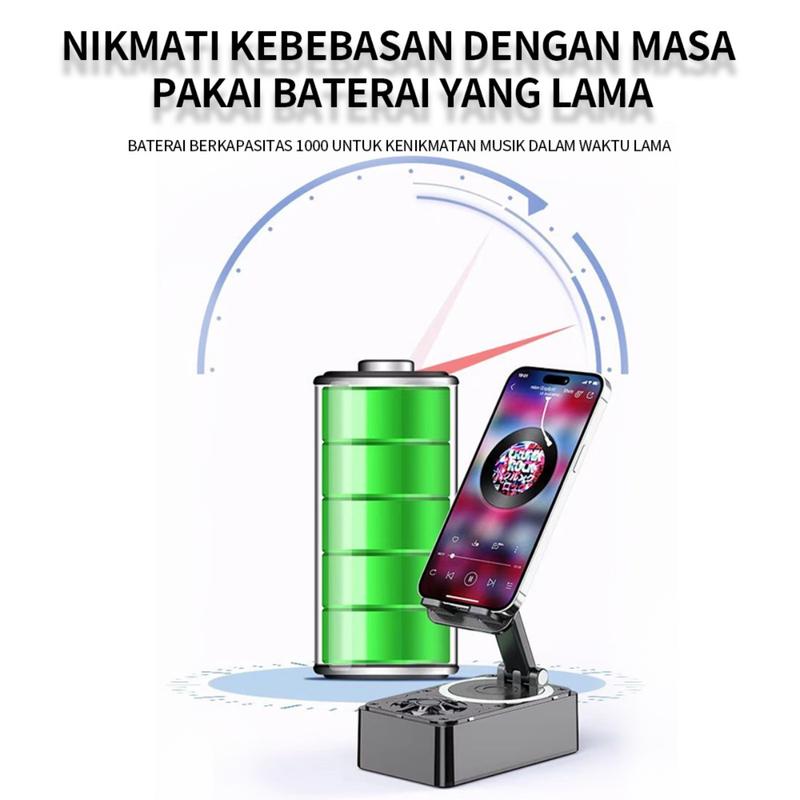 Dudukan ponsel power bank speaker tiga dalam satu dudukan tablet desktop malas multifungsi yang dapat dilipat dan berputar 3