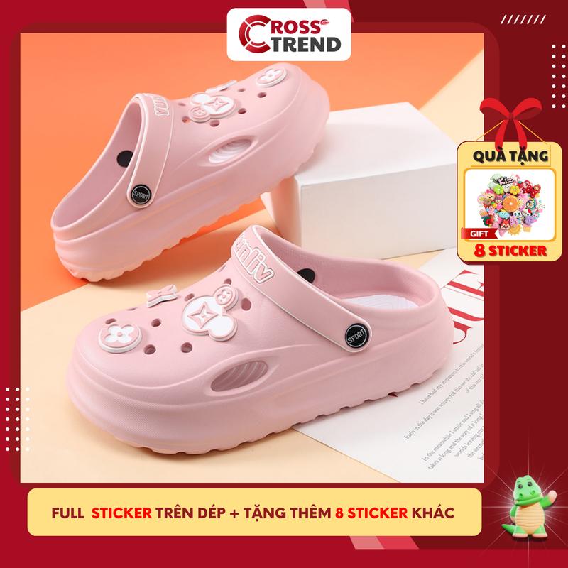  Dép cross nữ đế thấp 3,5cm DéP quai hậu nữ Yunliv Hồng hottrend 2023 girl phố sang chảnh kiểu Hàn Quốc có quai hậu điều chỉnh CROSS TREND Shoes GiàY 