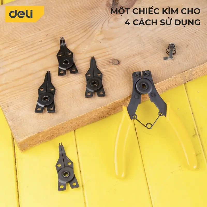 Kìm Đa Năng 5 Trong 1 Deli Chất Liệu Thép Cacbon Chống Mòn, Gỉ Ứng Dụng Sửa Chữa Vật Dụng Gia Đình, Máy Móc EDL104506 2