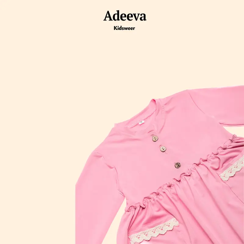 Gamis Bayi Perempuan Newborn Almeera   0-4 bulan 6-12 bulan 12-18 bulan Baju Muslim Anak free hijab Dress Cewek Lebaran Syari 7