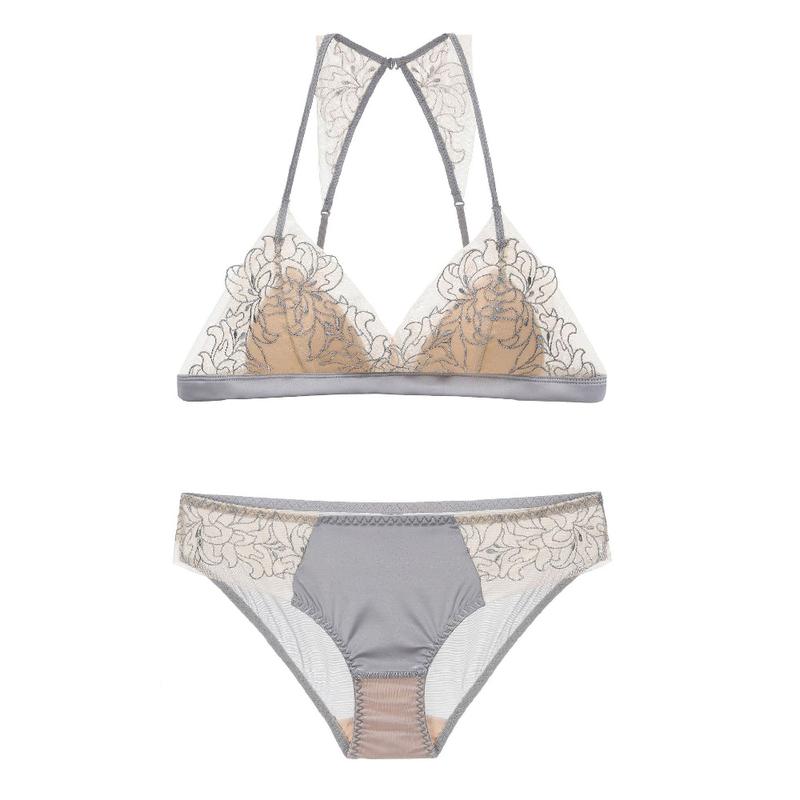 Product Introduction of 2023 New Women Sexy Lace Beauty Back Pack, Small Intimates Thin Cup Comfortable Bralette Female Underwear Bra Panties Sets 31