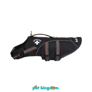 Pet Kingdom M-Pets Ukuran L Jaket Pelampung Anjing - Hitam Rompi Hewan Pelampung Peliharaan Pengaman Anjing Jaket Anjing