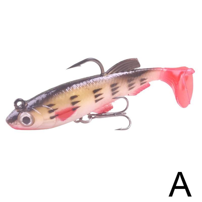 Product Introduction of T Tail Soft Bait Package Lead Fishing Bait Fake Bait Set 7 5cm 12g Bionic Double Hook Lure For B1O7 28