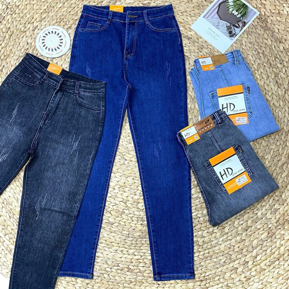 ( BIGSIZE ) QUẦN JEANS DÀI 45-78kg CO GIẢN, QUẦN BÒ ÔM 1 NÚT KIỂU CÀO XƯỚT NHẸ