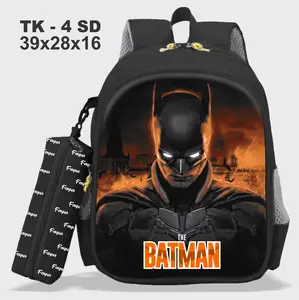 Tas Sekolah Anak Fayus Super Hero BATMAN Ransel Anti Air D300 39x28x16 - Merah, Hitam, atau Biru Fashion