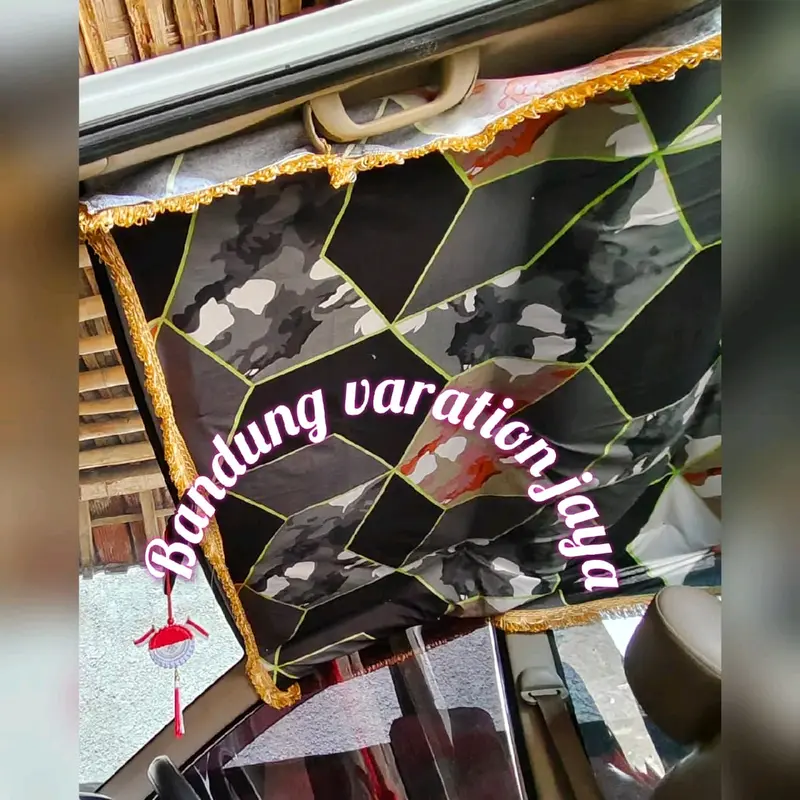 AKSESORIS kain flapon atap kabin 1 set tirai pintu motif terbaru 2