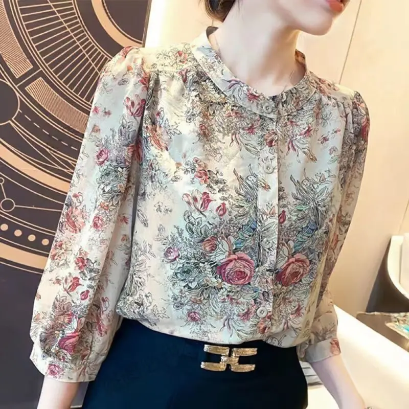 Tendblank Floral shirt women's loose and cool spring and summer