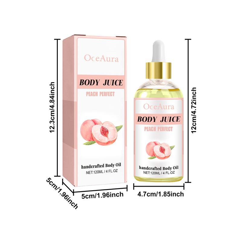 Product Introduction of OceAura Peach Body Care Oil Hydrating Moisturizing Soft Skin Firming Massage Care Body Oil 1