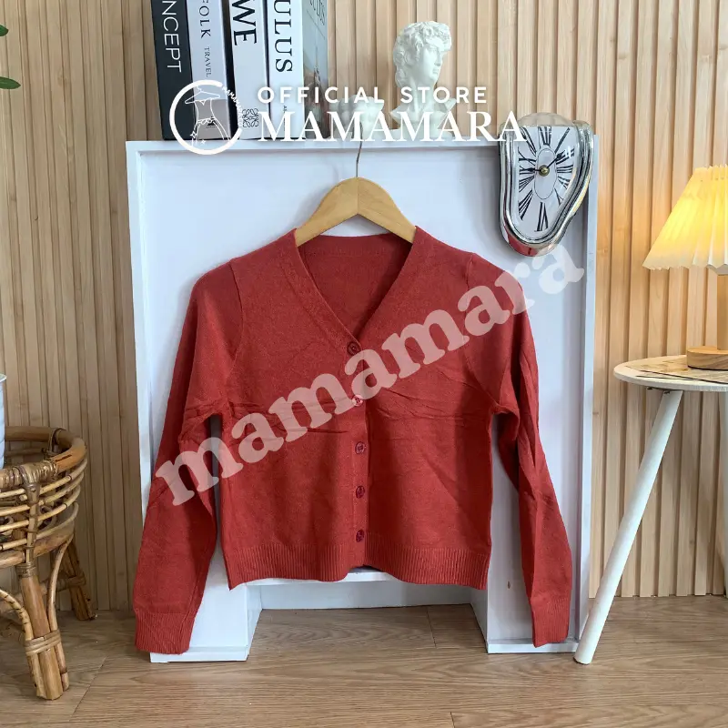 MAMAMARA - Cardigan Rajut Tipis Adem Daily Full Warna Fit Body Atasan Knitwear Santai Outer Panjang Wanita Kardigan Basic 2