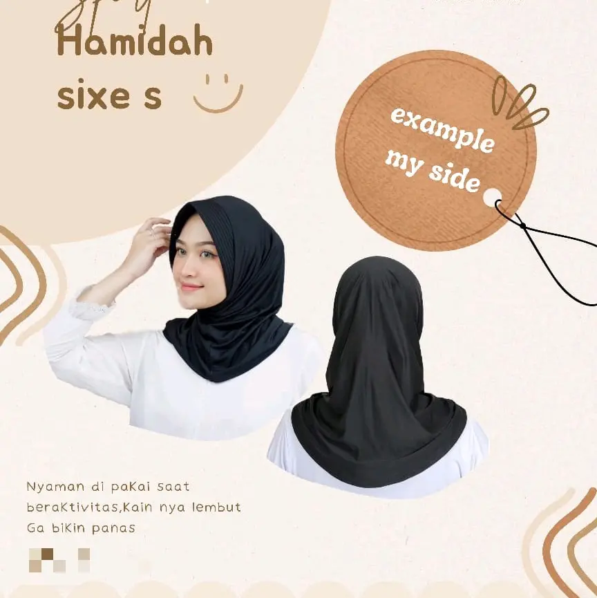 Hijab sport Hamidah ukuran S / hijab sport S / hijab olahraga / hijab santai