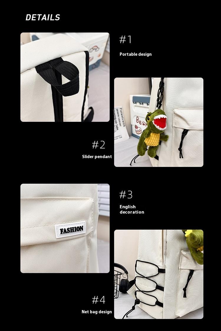 Product Introduction of Ba Lô Đơn Giản, Hợp Xu hướng, Dung Lượng Lớn, Dành Cho Nữ Và Nam, Phong Cách Thường Ngày Màu Trơn Thích Hợp Đi Học, Cho Học Sinh Trung Học Cơ Sở Và Trung Học Cơ Sở, Túi Đi Học, Mới Cho Năm 2025 3