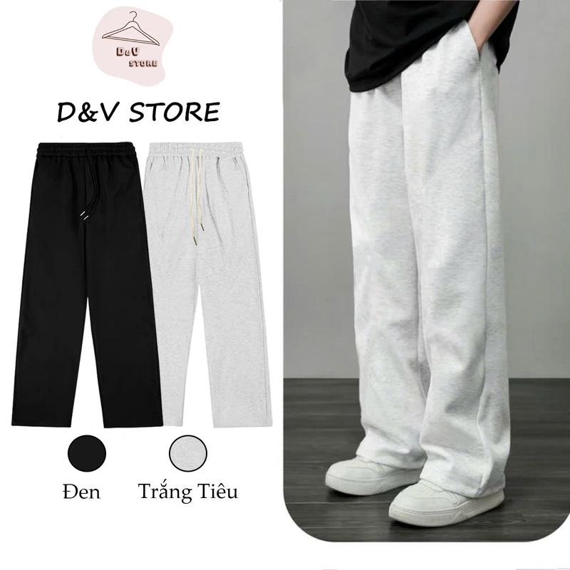 Quần Nỉ 2 Da Form Suông Ống Rộng Track Pants Unisex Nam Nữ Local Brand Đứng Form Co Giãn Tốt - Menswear Ong