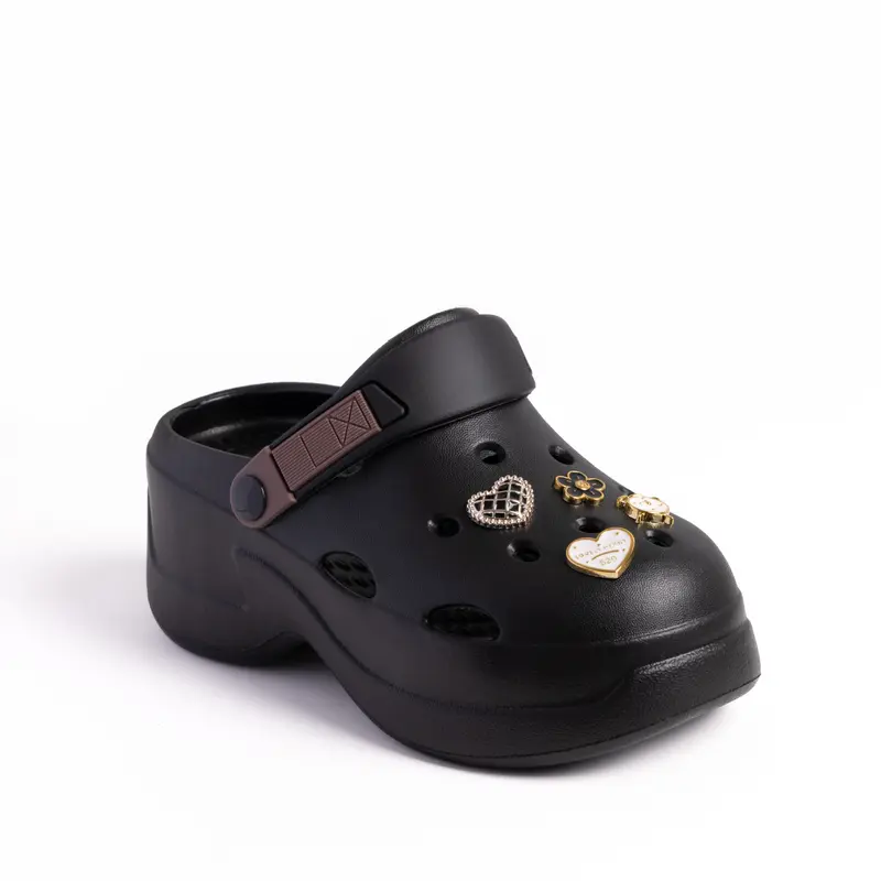 Dép sục nữ đế cao 7cm kèm 8 charm bling form gọn thời trang cá tính Mayto CS-109 4