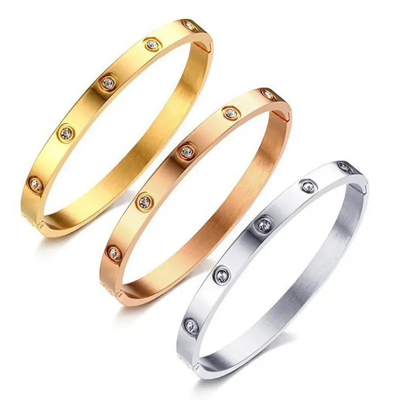 Fashion Card Bracelet Five Generation Rose Gold Plated Love Bracelet Internet Celebrity Ten Diamond Buckle Diamond Bracelet Wholesale