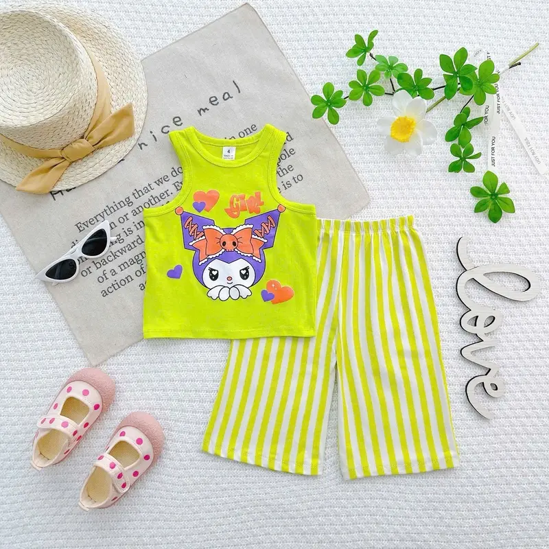 Bộ bé gái sát nách labubu và kurumi a3 combo3 bộ 109k miễn phí shop 4