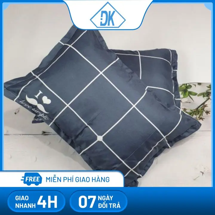 1 vỏ gối cotton nhung 50x70cm, chất vải chống nhăn chống xù lông, mịn mát giặt mau khô - Đăng Khoa 79 - áo gối - vo goi - ao goi - pillowcase 4