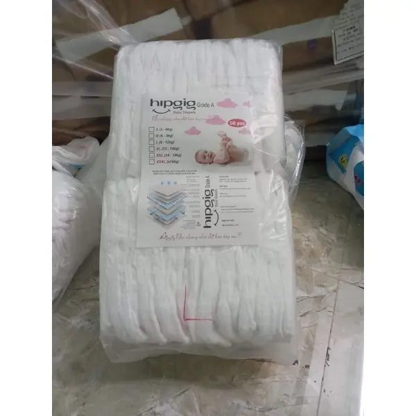 100 Miếng Tã/Bỉm Dán/Quần Hipgig A  Full Size Từ S-4XL (cho bé 4-20kg) hàng đủ miếng 2
