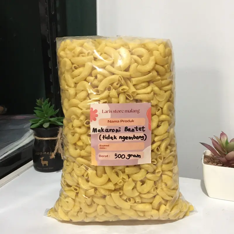 MAKARONI BANTET MENTAH 1kg , MAKARONI TIDAK MENGEMBANG 1