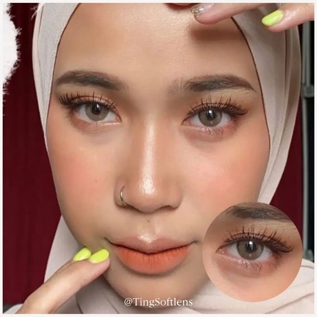 Softlens Ocre Brown Coklat Natural Korea Bisa Minus Normal Free Lens Case Trendy Monthly Replace