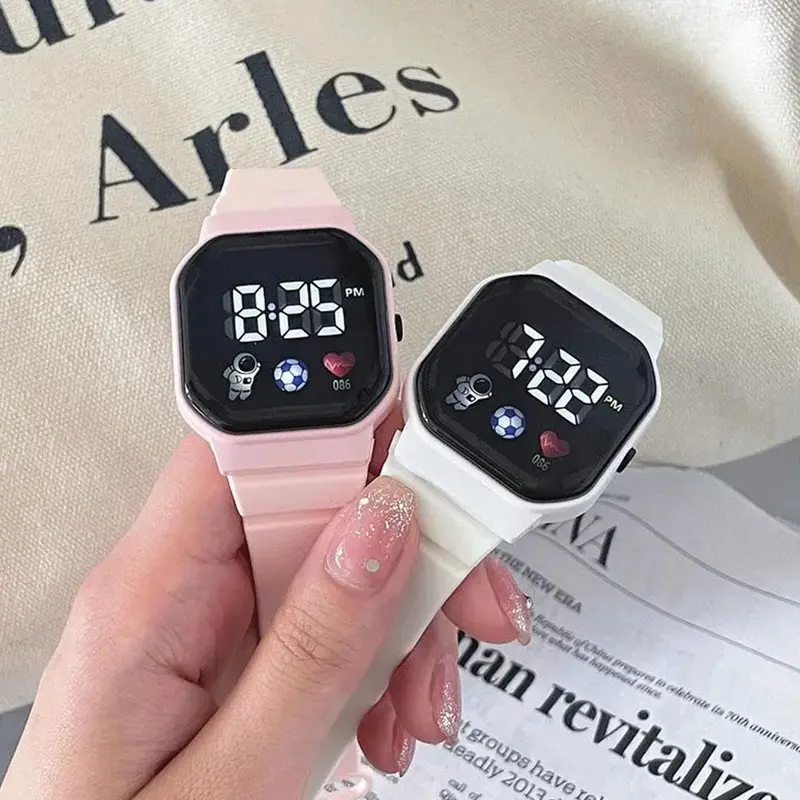 Đồng Hồ Điện Tử, Dành Cho Nam Và Trẻ Em, Kỹ Thuật Số, Đồng Hồ Đeo Tay LED, Đồng Hồ Thể Thao, Đồng Hồ Thể Dục, C6I1 2