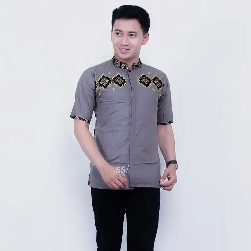 Baju Koko Dewasa Spesial Ramadhan - Pakaian Muslim Pria Modern Lengan Pendek - KKDN 1