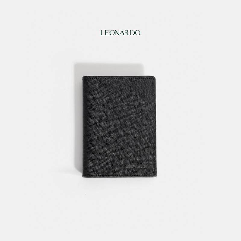 Ví Nam gập đôi James chất liệu da Saffiano và Mastrotto cao cấp mềm mịn bền bỉ - LEONARDO