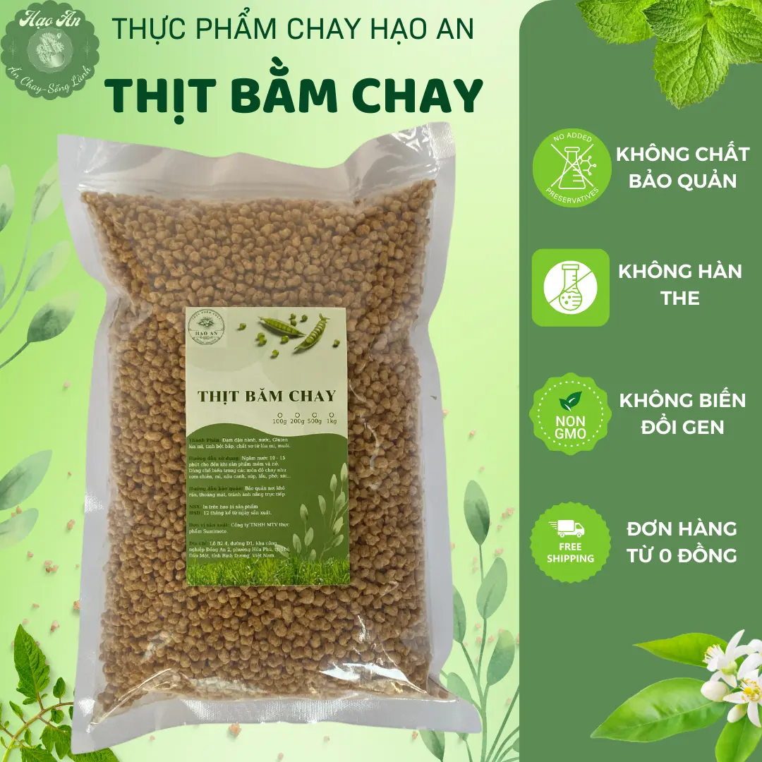 Thịt Bằm Chay, Thịt băm chay 1kg 500g, Đồ ăn chay ngon bổ dưỡng - Thực Phẩm Chay Hạo An