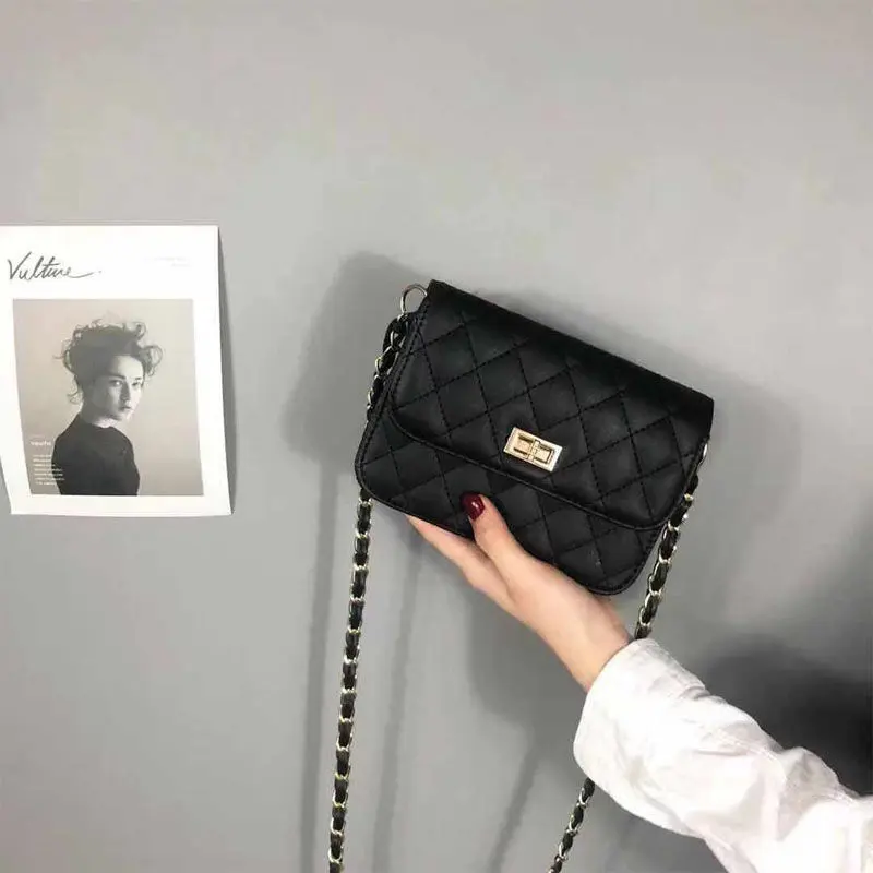 Small CK New Classic Style Diamond Pattern Chain Bag Women's 2022 Fashionable All-Match Messenger Bag Chic Korean Small Bag