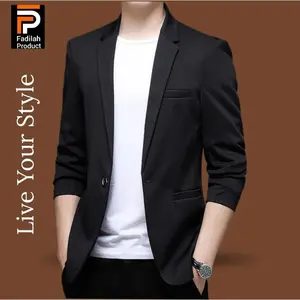 Jas Blazer Pria Semi Formal Slimfit Blazer Model Saku Tanpa Tutup Casual