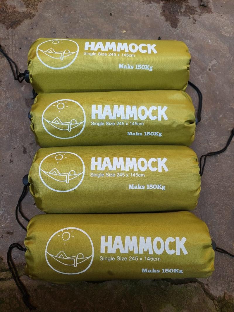 Product Introduction of HAMMOCK MATAHARI GOLD OUTDOOR ADVENTURE SIZE 245X145CM +2PCS TALI HAMMOCK Camping Gantung 6