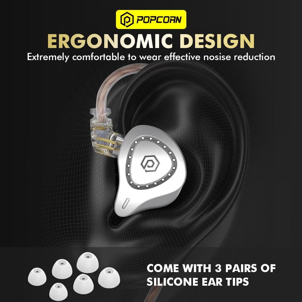 Popcorn BASS X9 Pro In-Ear Earphone Dual Magnetic Circuit Dynamic ...