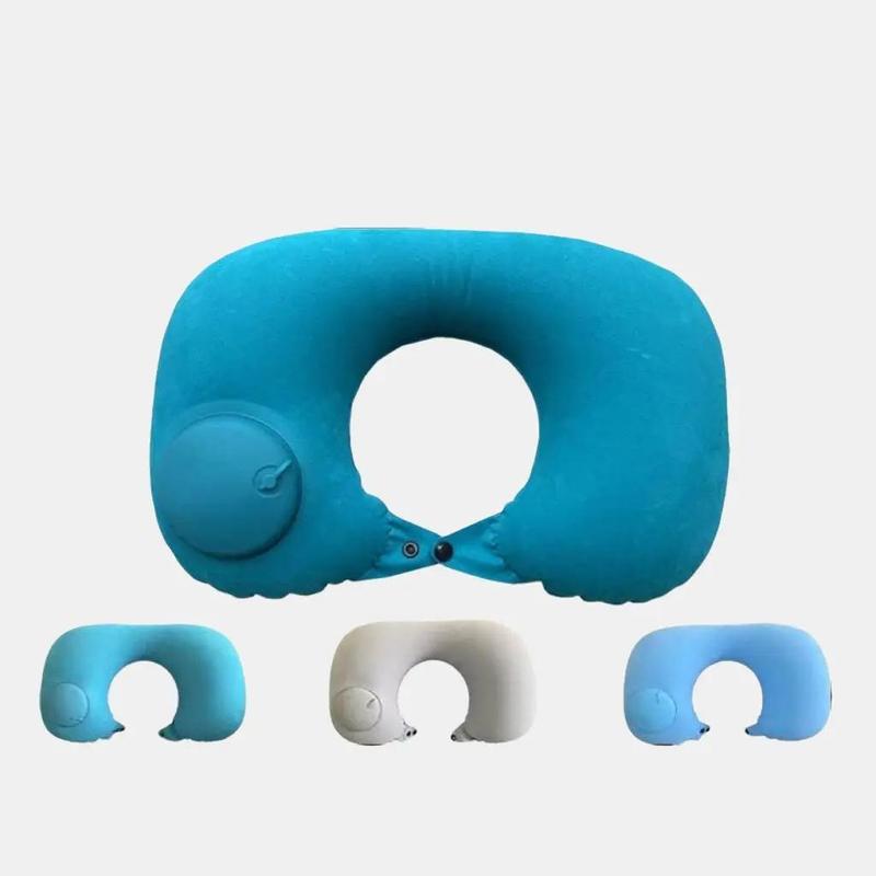 Gối Du Lịch Chữ U Gối Hơi Bơm Hơi Chống Mỏi Cổ Tạo Cảm Giác Thoải Mái Có thể giặt Kháng Khuẩn Mềm Ngồi Xe Làm Việc Văn Phòng gốiháng gối hơi