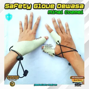 Sarung Tangan Panahan Kulit Asli Ukuran DewasaTipe Mihai Cozmei untuk jempol danTelunjuk 1 Set Teknik Thumb Draw Olah Raga Panahan Tradisional Outdoor
