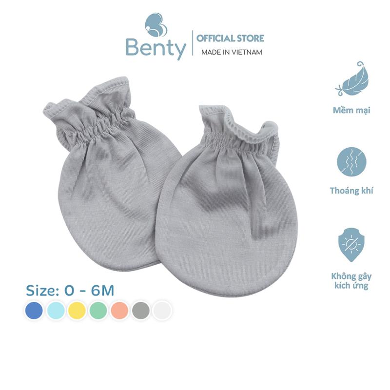 Bao tay BENTY cho trẻ sơ sinh đến 6 tháng cotton cao cấp mềm mịn, set bao tay an toàn cho bé