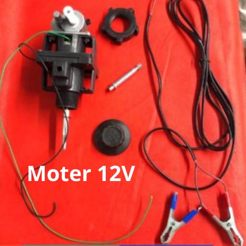 Moter 12V DC 545 có chổi than có kèm dây kẹp bình ,tán cánh tán lồng quạt (thay thế  quạt,...)