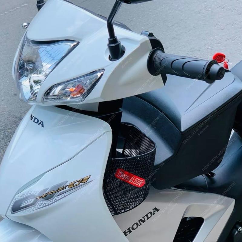 Rổ đựng đồ xe Wave A 2017 - 2023 thép nhúng nhựa cao cấp rổ hông xe máy gắn dễ dàng chắc chắn.... phụ tùng