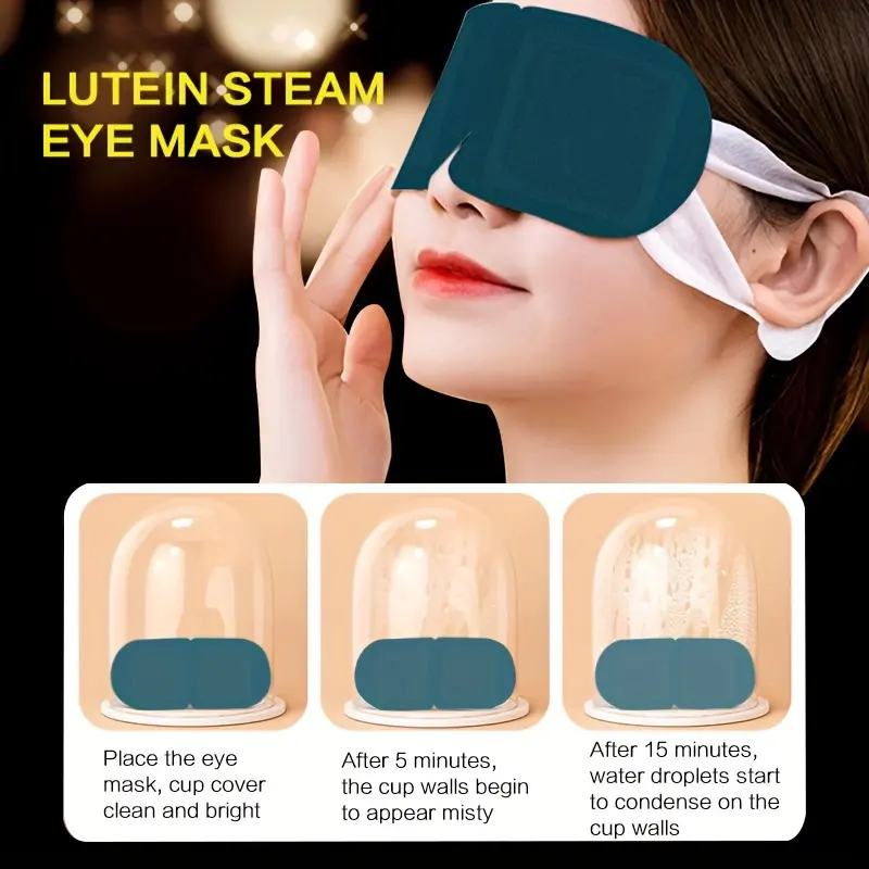 Mặt nạ mắt bằng hơi nước lutein, 40 chiếc, làm nóng bằng hơi nước ấm và ẩm, làm dịu cho mắt, tiện lợi cho văn phòng và du lịch, chống ánh sáng, mặt nạ mắt phổ biến để bảo vệ, mặt nạ SPA mắt, mặt nạ mắt bằng hơi nước