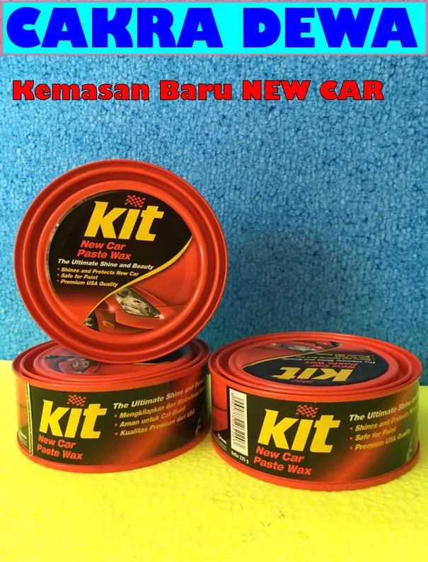 Kit New Car Paste wax KEMASAN Kaleng Merah ISI 225 gram
