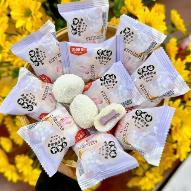 1kg Bánh Mochi Kem Lạnh Có 13 Vị: Đậu Nành, Bơ, Xoài, Đào, Khoai Môn, Sầu Riêng, Socola, Chuối, Cam, , Việt Quất, Chanh Dây [NGÀY IN TRÊN BÁNH LÀ NGÀY SẢN XUẤT-HSD: 120 NGÀY] Food Ăn Vặt Thức Ăn Cake live 3