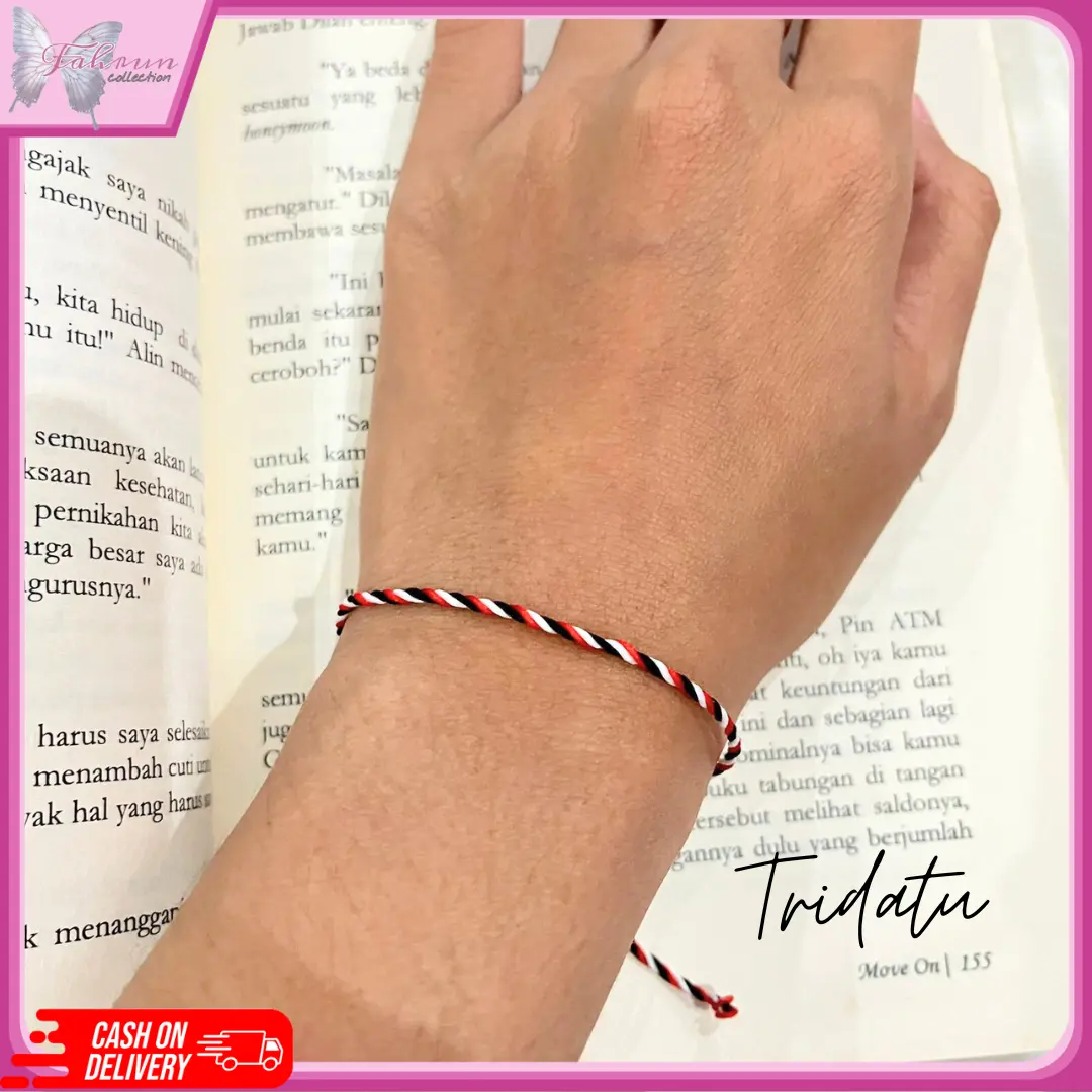 [2 pcs] Gelang tridatu original bali satu layer ukuran 1 mm