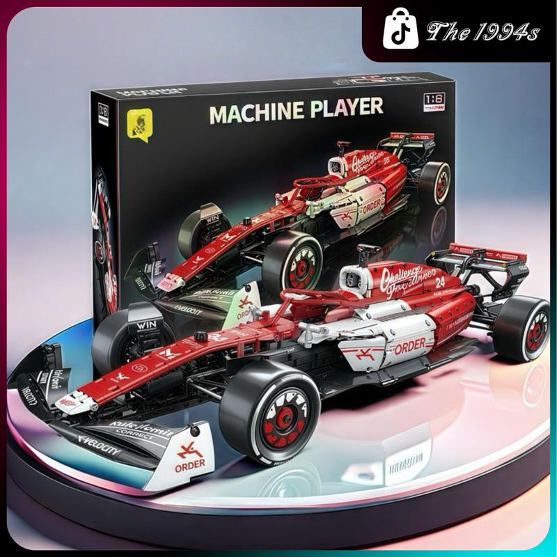[T043 BẢN TĨNH] Mô hình lắp ghép xe đua F1 Racing tỷ lệ 1:8 màu đỏ -Bộ Lắp Ráp Tháo Lắp Đồ Chơi Toy