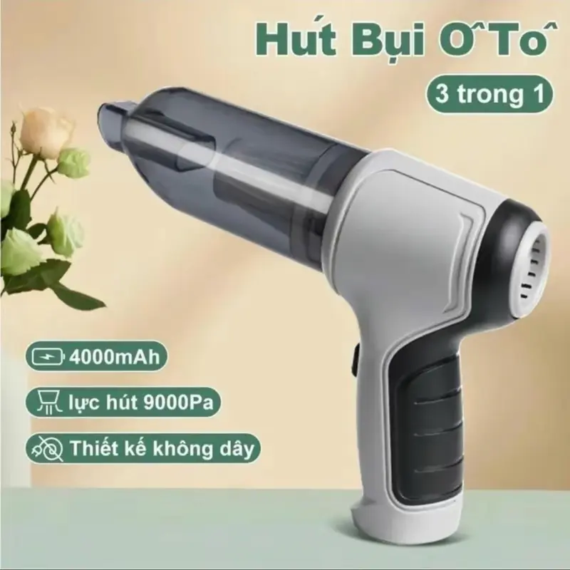 Máy hút bụi cầm tay mini Tamashio 3 trong 1, công suất 120W, tích điện, hút chân không, thổi bụi, làm sạch hiệu quả 1