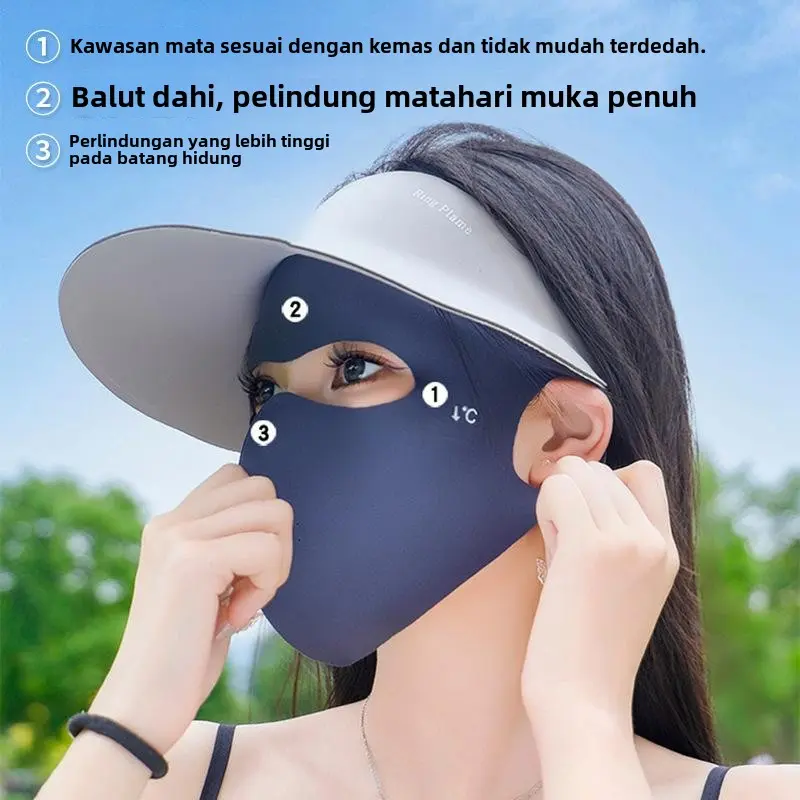 Topeng Muka Perlindungan UV, Kekal Sejuk dan Dilindungi, Diperbuat ...