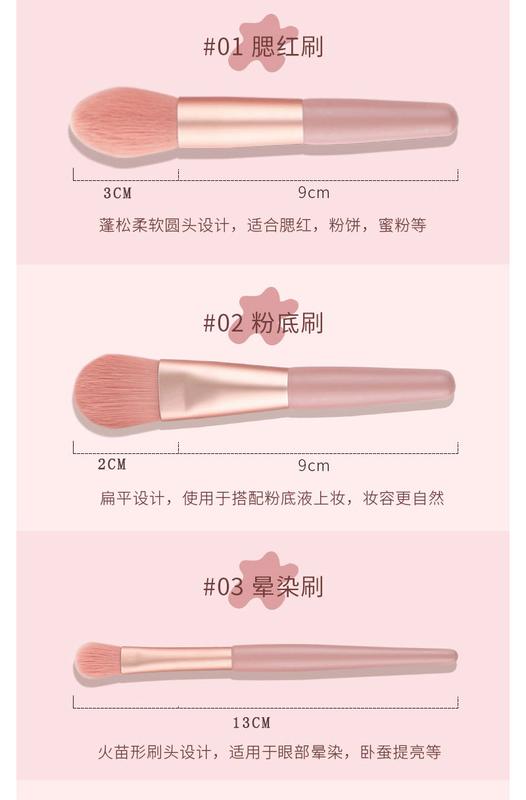 Product Introduction of 8-Piece Mini Makeup Brush Set Morandi Portable Soft Hair Beginner Beauty Tool Set 1
