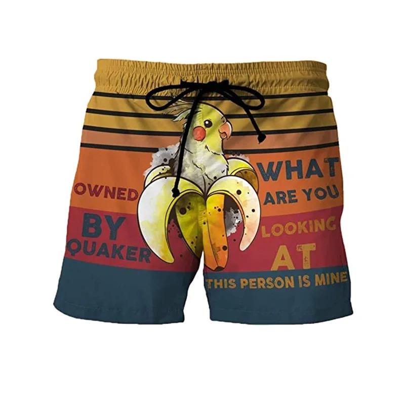 Product Introduction of Fun Chicken swimming shorts Crab 3d printed surfboard shorts Banana Beach Shorts Men's swimming shorts Swimming shorts 3