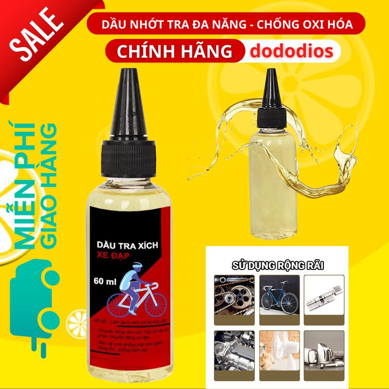 Dầu Nhớt Tra Xích Dododios Dành Cho Xe Máy Xe Đạp - Dầu Máy Làm Trơn Ổ Khóa, Máy Móc, Quạt Điện, Dầu Tra Tông Đơ 120ml Chính Hãng dành cho anh em thợ tóc, Dầu bôi trơn cơ học gia dụng, đa năng, xe đạp, động cơ, bản lề cửa và máy may